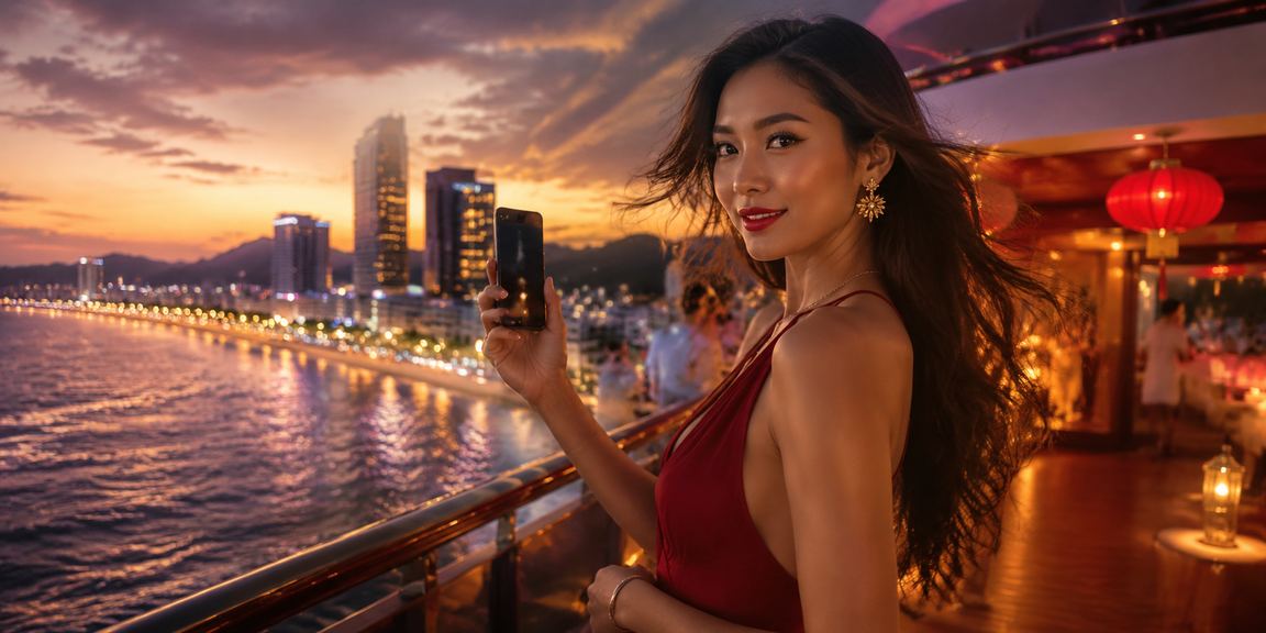 Fan thể thao tại bãi biển Đà Nẵng theo dõi trận đấu và đặt cược trực tuyến trên điện thoại