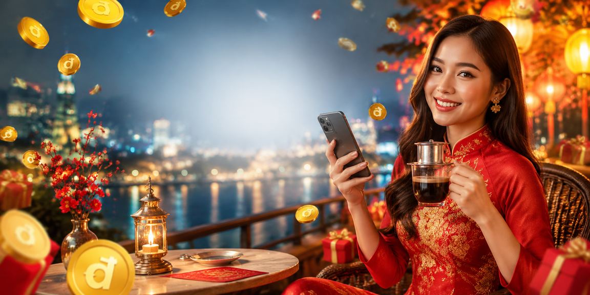 Người dùng Hà Nội xem xổ số và kiểm tra tài khoản bi38 tại quán cà phê